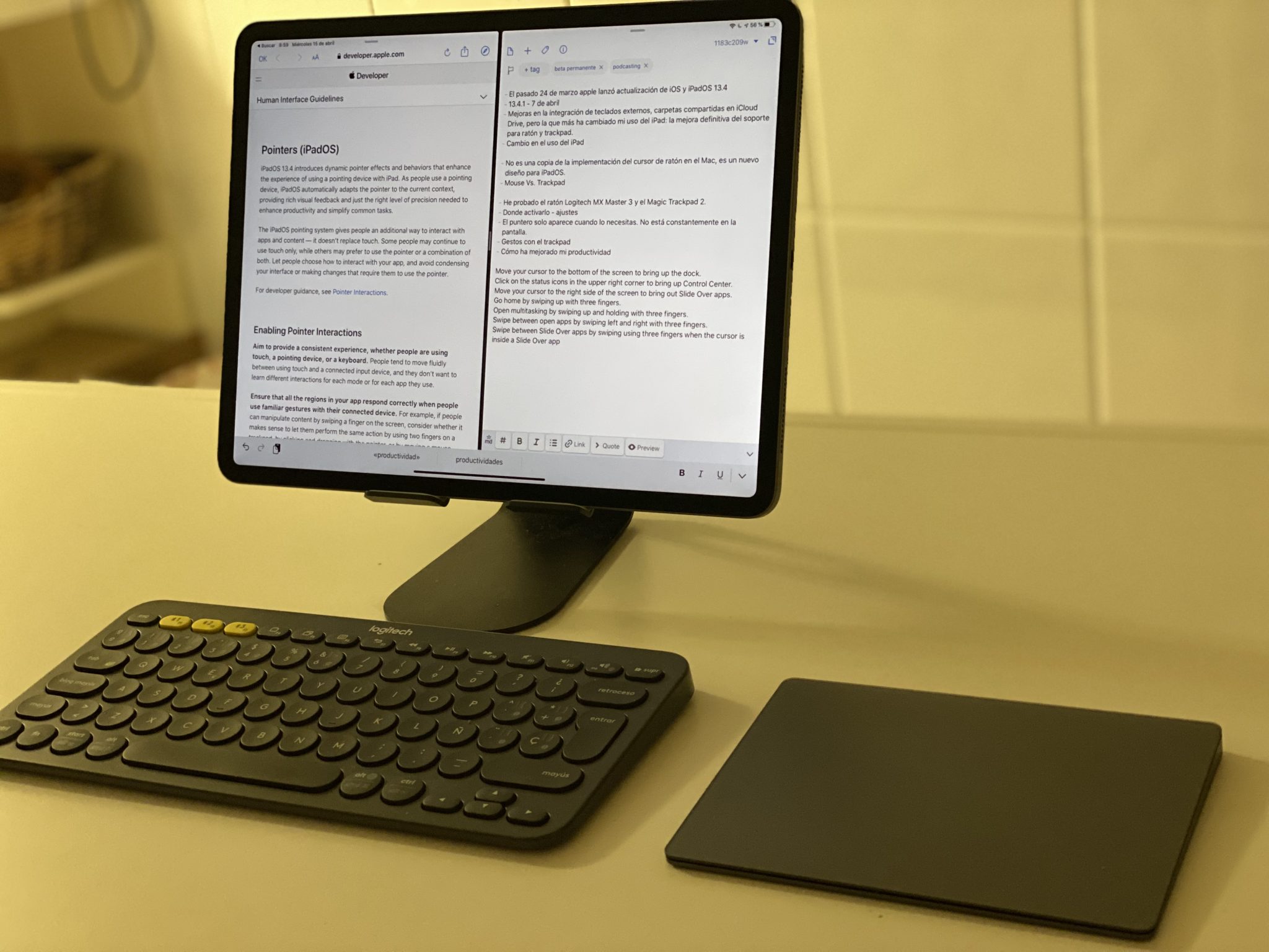 Modularidad del iPad con soportes